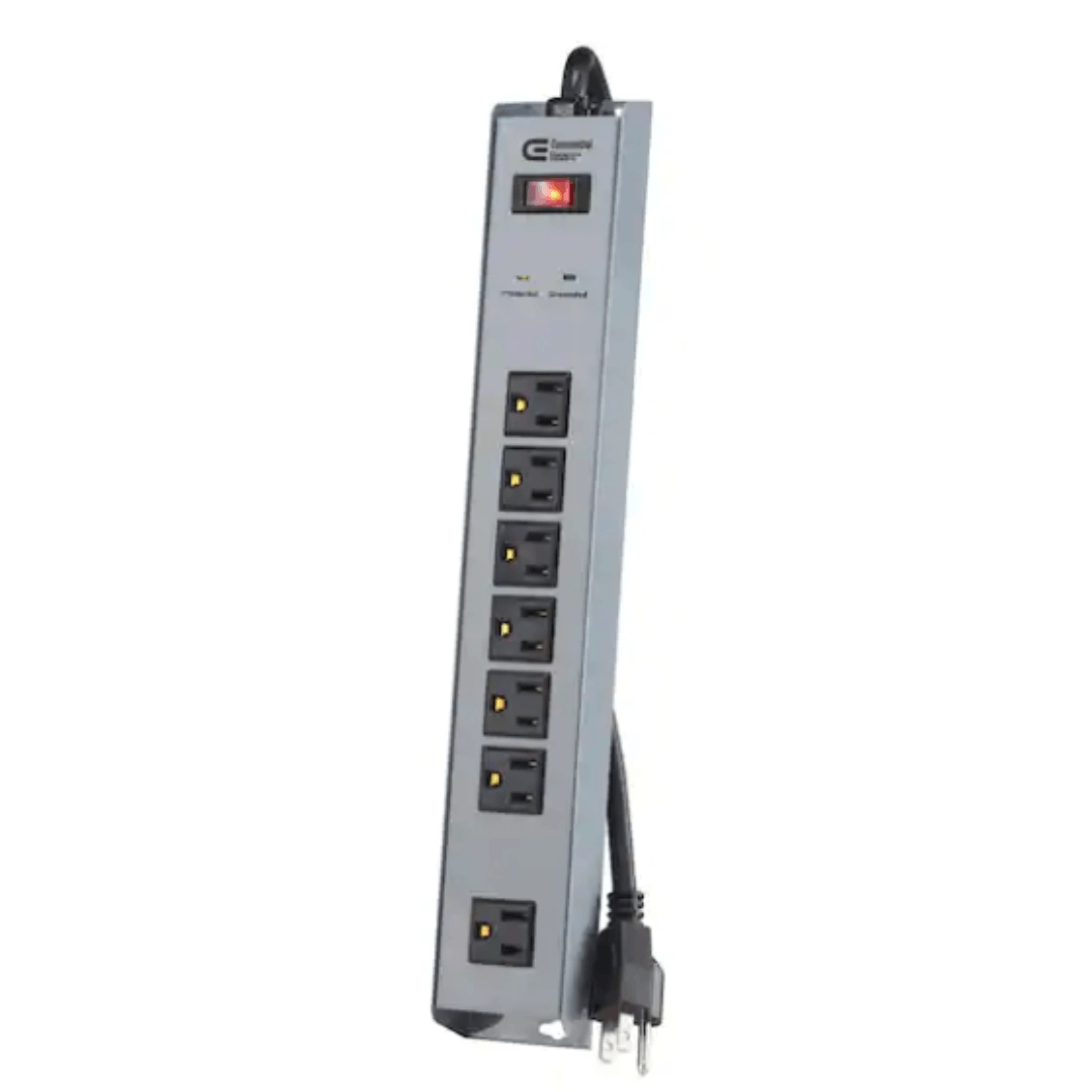 commercial-electric-ylpt-45-2-12-ft-7-outlet-metal-surge-protector