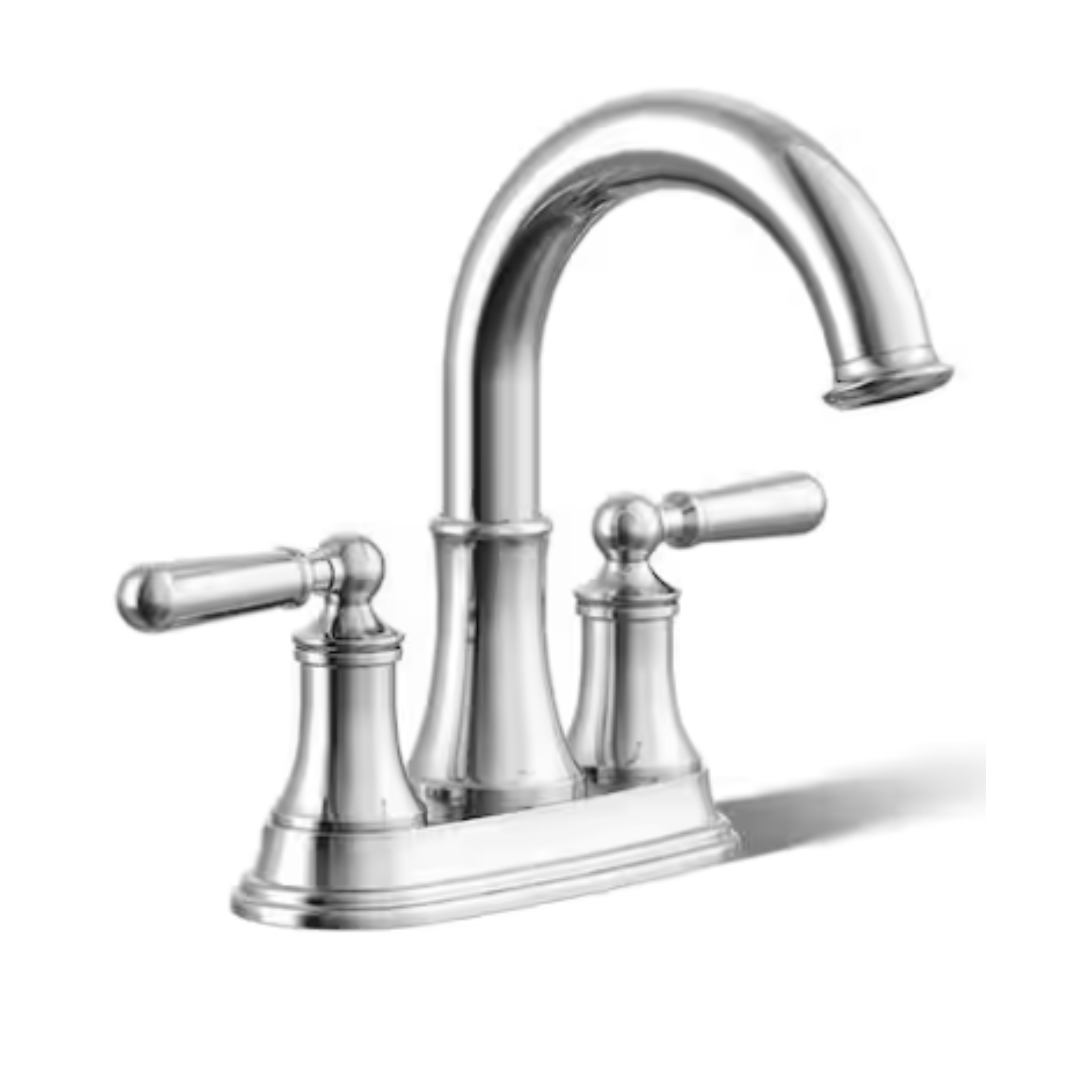KOHLER K-R30581-4D-CP Capilano 4 in. Centerset 2-Handle Bathroom Faucet in Polished Chrome