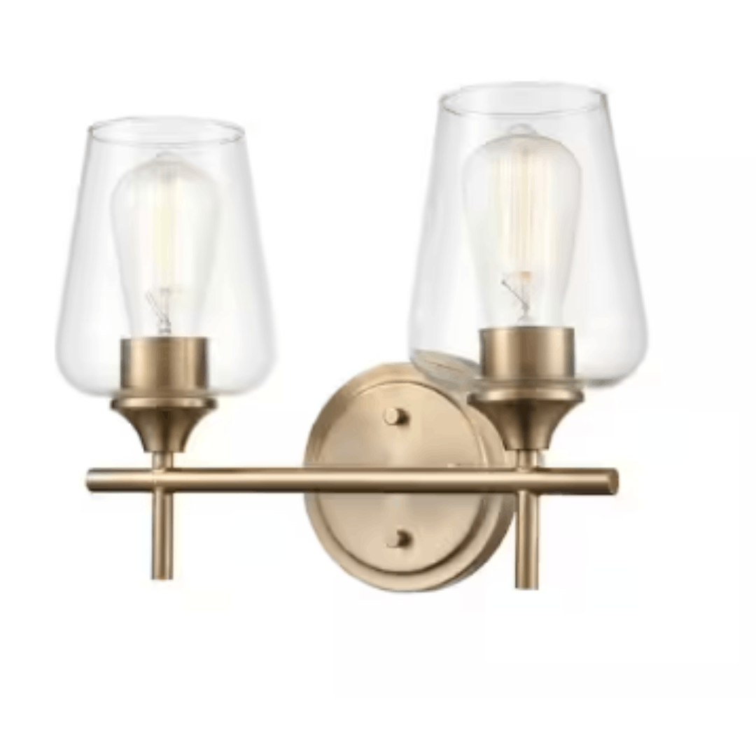 Millennium Lighting 9702-MG 13.75 in. 2-Light Modern Gold Vanity Light