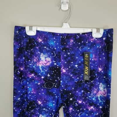 new-mix-celestial-theme-polyester-spandex-ankle-leggings-extra-plus-size
