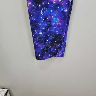 new-mix-celestial-theme-polyester-spandex-ankle-leggings-extra-plus-size
