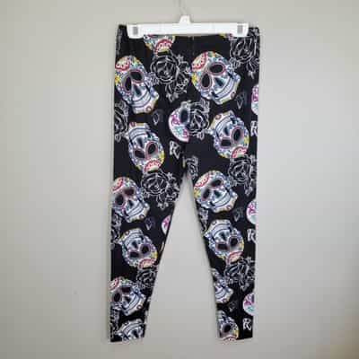 leggings-depot-sugar-skull-polyester-spandex-ankle-leggings-extra-plus-size