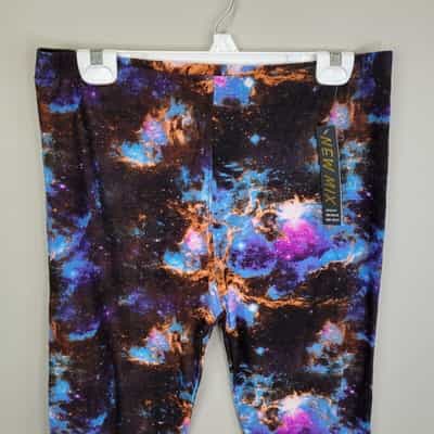 new-mix-dark-galaxy-polyester-spandex-ankle-leggings-extra-plus-size