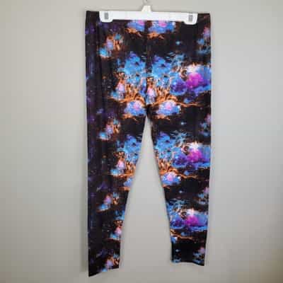new-mix-dark-galaxy-polyester-spandex-ankle-leggings-extra-plus-size