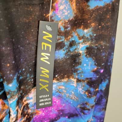 new-mix-dark-galaxy-polyester-spandex-ankle-leggings-extra-plus-size