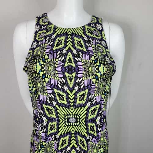 london-times-aztec-print-sleeveless-split-leg-maxi-dress