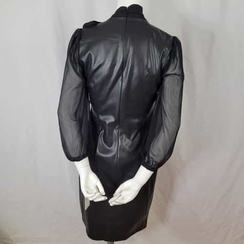 calvin-klein-faux-leather-black-dress-size-4