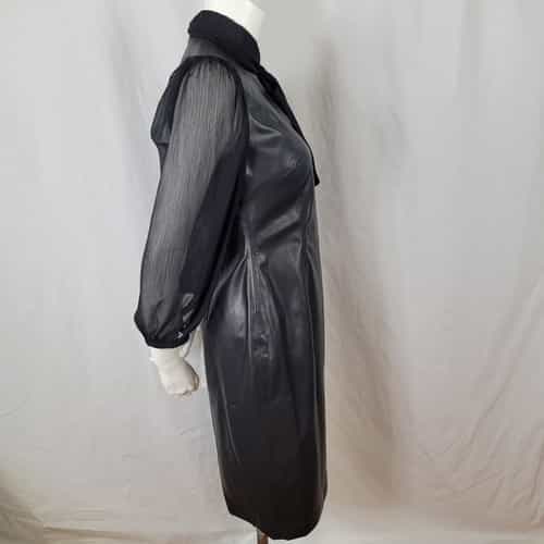 calvin-klein-faux-leather-black-dress-size-4