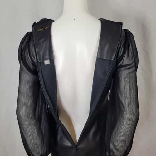 calvin-klein-faux-leather-black-dress-size-4