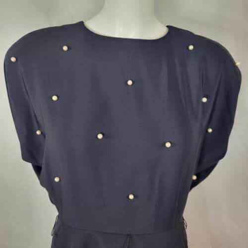 betsy-adam-black-ruffle-skirt-faux-pearl-accent-sheath-dress-size-9-10