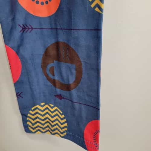dark-teal-polyester-and-spandex-hot-drink-and-circle-print-leggings-size-1xl-2xl