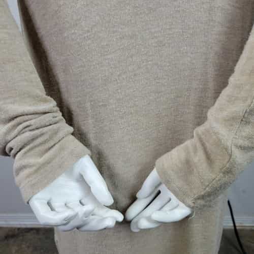 ellen-tracy-oatmeal-heather-open-front-long-cardigan-size-m