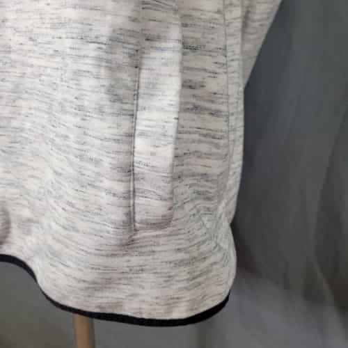 tek-gear-heather-gray-mock-neck-kangaroo-pocket-pullover-sweatshirt