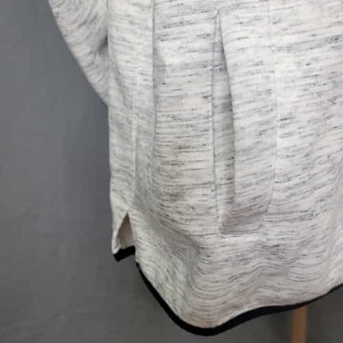 tek-gear-heather-gray-mock-neck-kangaroo-pocket-pullover-sweatshirt