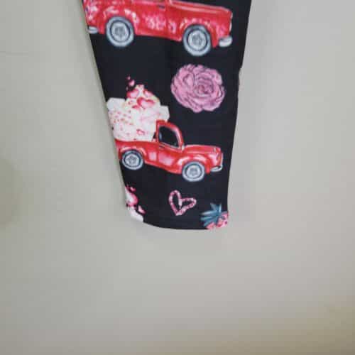 ps-designs-valentine-red-truck-polyester-spandex-ankle-leggings-os-fits-all