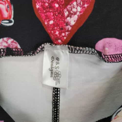 ps-designs-valentine-red-truck-polyester-spandex-ankle-leggings-os-fits-all