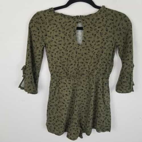art-class-olive-green-floral-print-romper