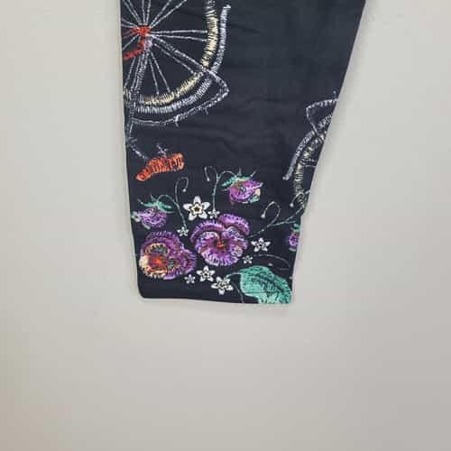 bicycle-and-floral-print-polyester-spandex-ankle-leggings-one-size-fits-all