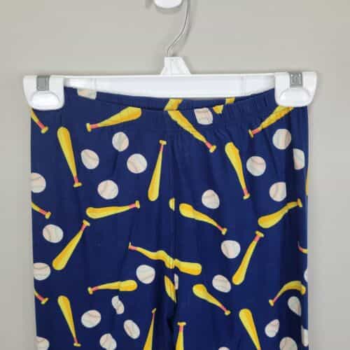 baseball-bat-and-ball-print-polyester-spandex-ankle-leggings-one-size-fits-all