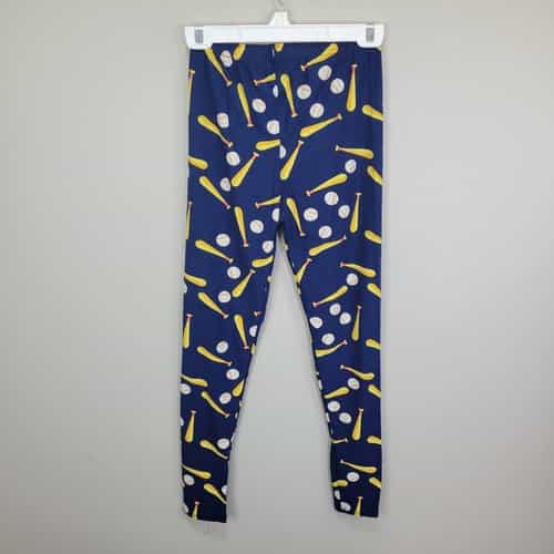 baseball-bat-and-ball-print-polyester-spandex-ankle-leggings-one-size-fits-all