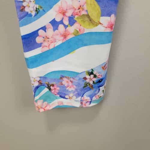 whale-and-flower-print-polyester-and-spandex-ankle-leggings-one-size-fits-all