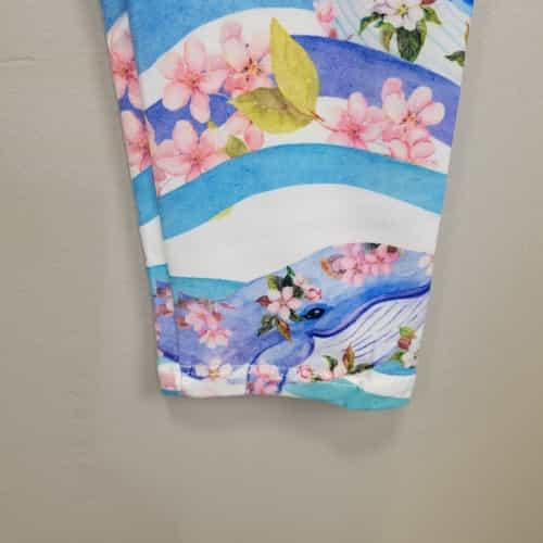 whale-and-flower-print-polyester-and-spandex-ankle-leggings-one-size-fits-all
