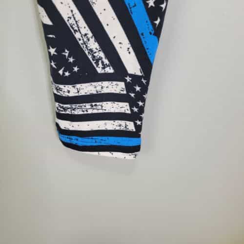 police-support-flag-polyester-spandex-ankle-leggings-size-l