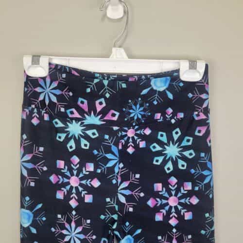 jaam-pastel-oversized-snowflake-print-polyester-spandex-ankle-leggings-one-size