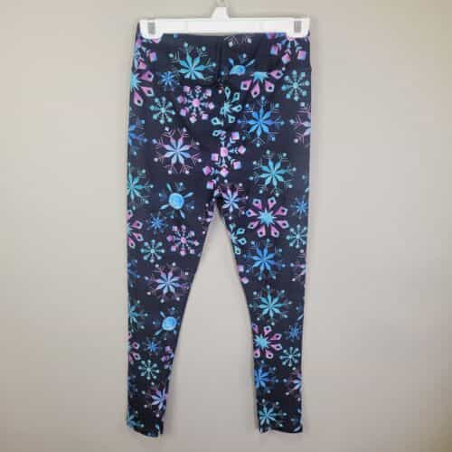 jaam-pastel-oversized-snowflake-print-polyester-spandex-ankle-leggings-one-size