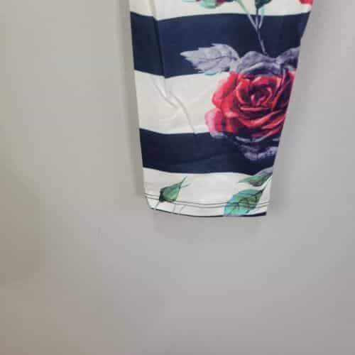 navy-creme-stripes-with-red-gray-roses-polyester-spandex-ankle-leggings-os