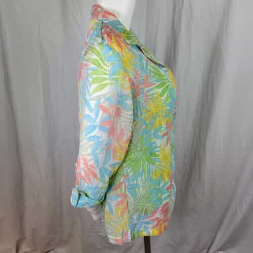 cathy-daniels-sheer-leaf-print-button-front-blouse