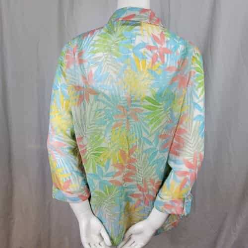 cathy-daniels-sheer-leaf-print-button-front-blouse
