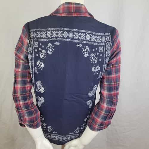 living-doll-bandana-back-plaid-front-open-shirt