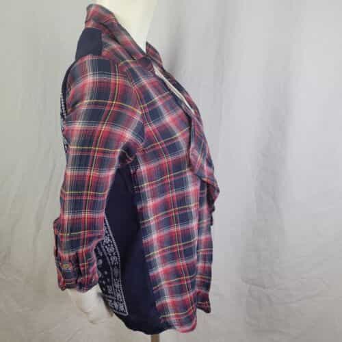 living-doll-bandana-back-plaid-front-open-shirt