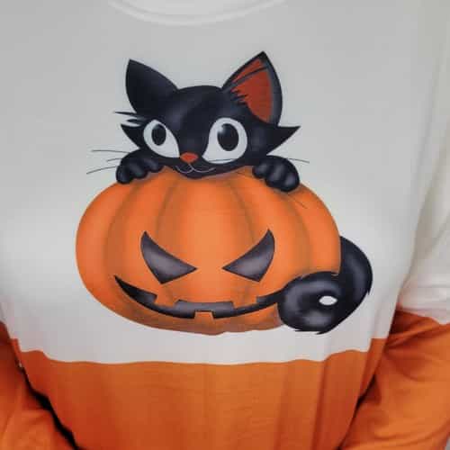 orange-and-creme-black-cat-and-pumpkin-halloween-color-block-shirt-size-2xl
