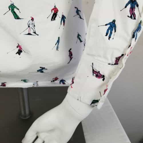 1901-skier-print-button-front-long-sleeve-blouse