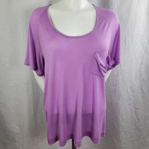 Charlotte Russe Lilac Basic Pocket T-Shirt