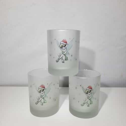 Disney Tinkerbell Christmas Fairy Frosted Tumblers Set of 3