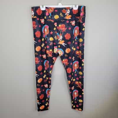 Dren Designs Fall Girls Theme Poly Spandex Ankle Leggings Extended Plus Size