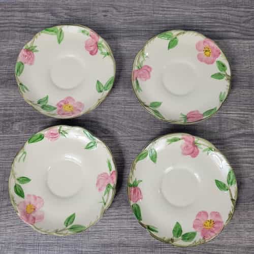 Franciscan Desert Rose Ovensafe Tea Cup 5.5″ Saucer 4-Piece Set