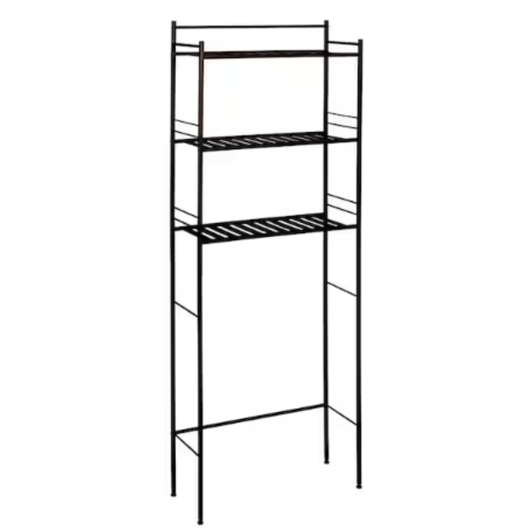 Glacier Bay 3465HBHD Slat Style 24 in. W x 9.5 in. D x 64.5 in. H Bronze Over-the-Toilet Storage