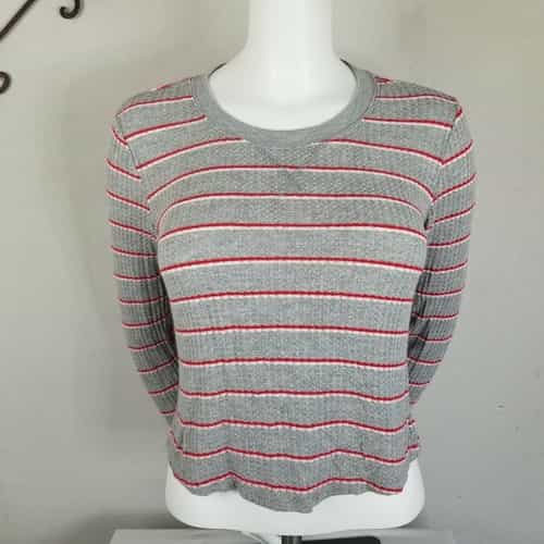 Me To We Long Sleeve Striped Shirt Size S
