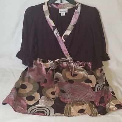 Motherhood Maternity Empire Waist Tie Back Blouse