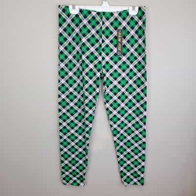 New Mix Green Plaid Polyester Spandex Ankle Leggings Extra Plus Size