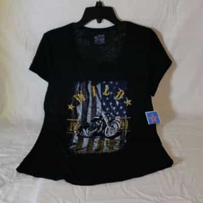 **NWT** “Wild ‘n Free” Black Burnout T-Shirt