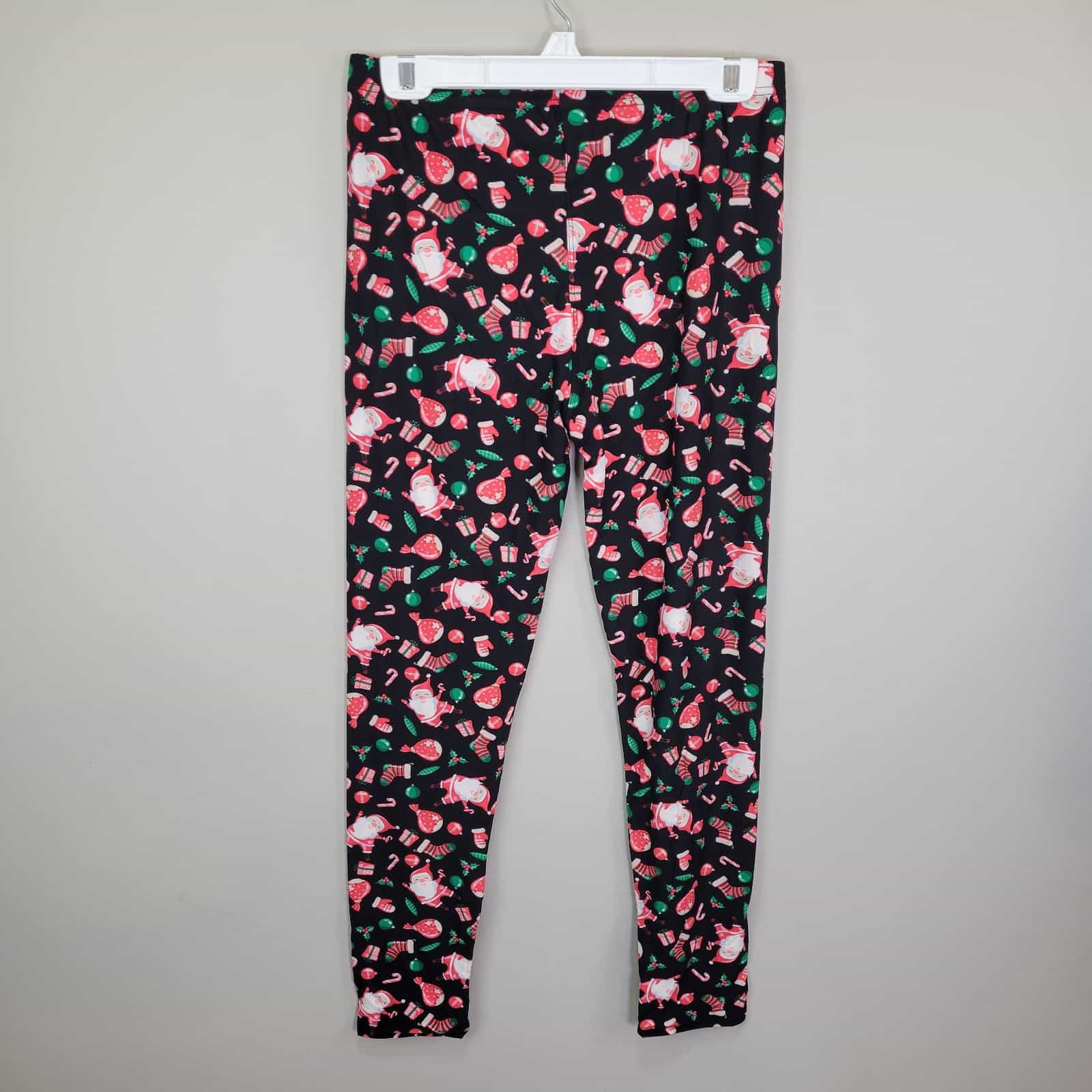 lovely-boutique-whimsical-santa-print-polyester-spandex-ankle-leggings-plus-size
