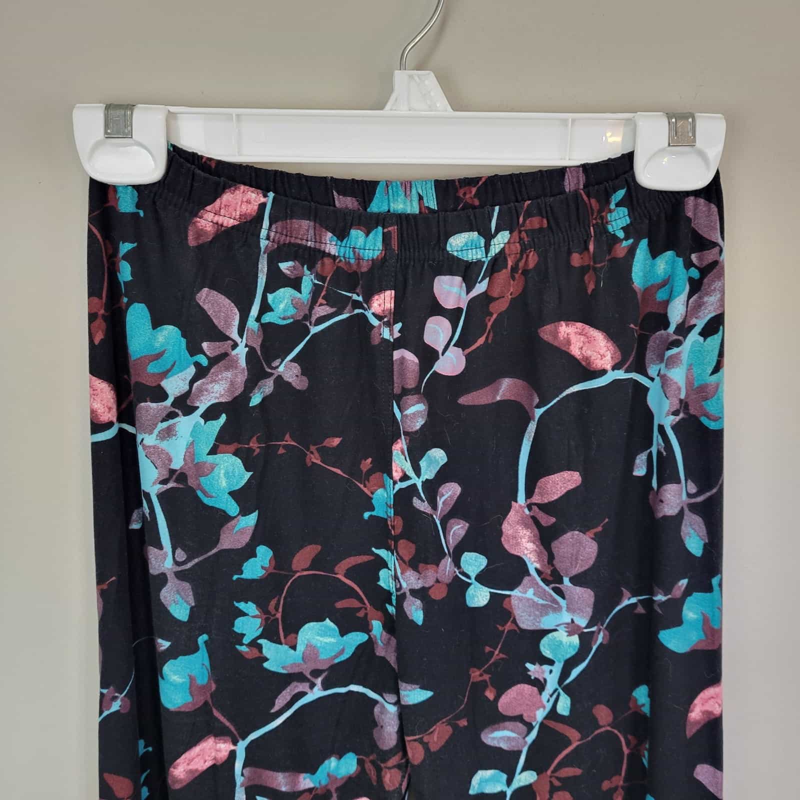 watercolor-floral-print-polyester-spandex-ankle-leggings-plus-size