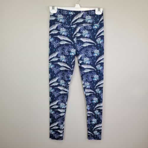 Southwest Legging Narwhal Sea Plant Print Polyester Spandex Ankle Leggings OS