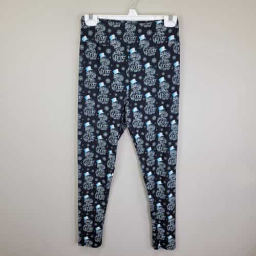 Walking In A Winter Wonderland Polyester Spandex Ankle Leggings One Size Fits…