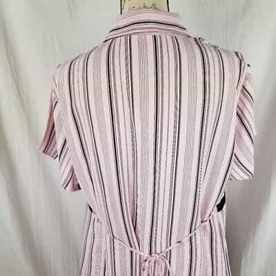 motherhood-maternity-pink-brown-collared-blouse-size-1x